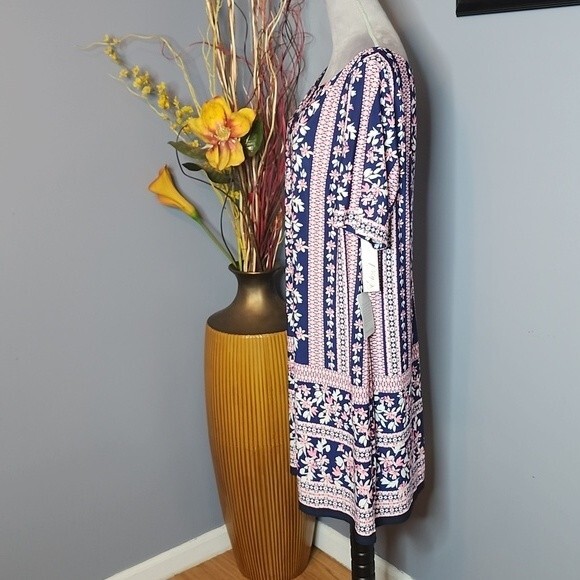 Eliza J Floral Border Print Jersey Dress Size 18W NWT - Picture 7 of 16